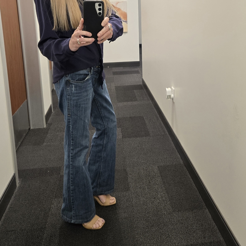 Empyre Flare Wide Leg Blue Jeans